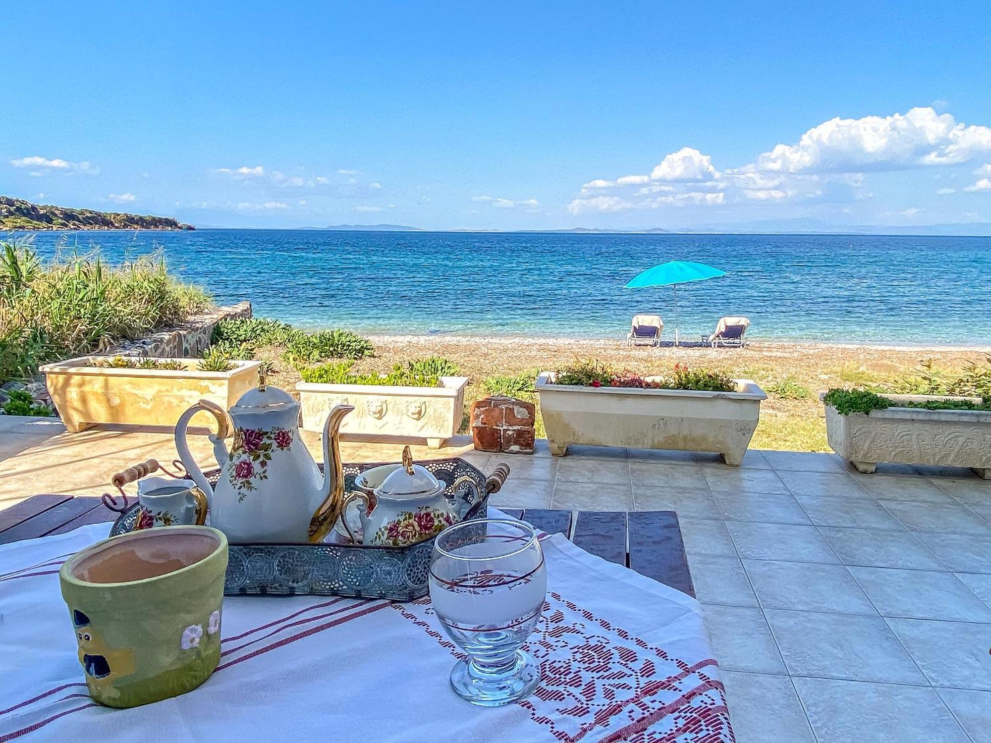 Kyparissis Beach Houses Skala Mistegnon Exterior foto